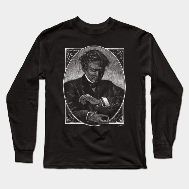 Houdini: The Handcuff King Long Sleeve T-Shirt by sketchboy01